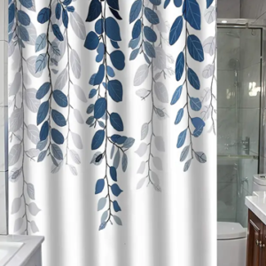 shower-curtain-blue-leaf