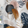 shower-curtain-bluepink-leaf
